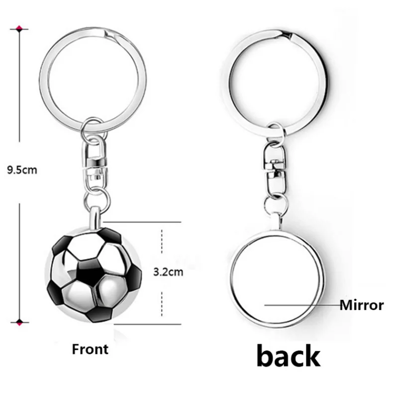 Llavero con colgante de fútbol, llavero creativo y bonito giratorio de fútbol, juego mundial, deporte, conmemorativo, regalo para amantes del fútbol