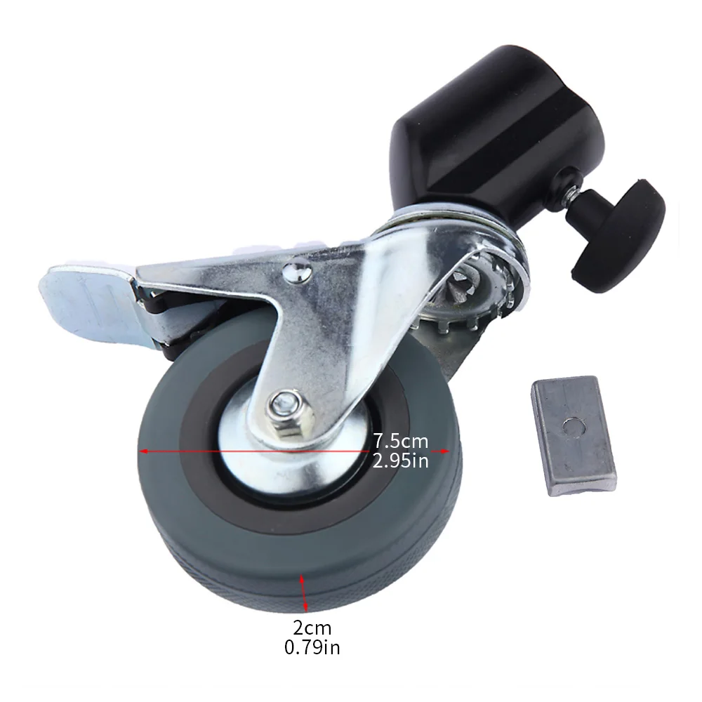 Selens 3Pcs C-Stand Swivel Caster Wheel Set,25MM Diameter For Photography Century Foldable Light Stand Tripod Magic Leg