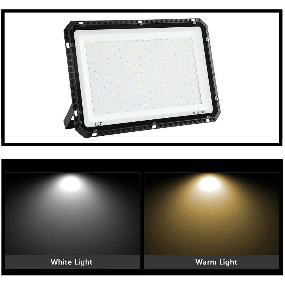 LED Projector Light 200W 600W Outdoor Floodlight Reflector Building Exterior Wall Lighting Waterproof Spotlight for Square Patio