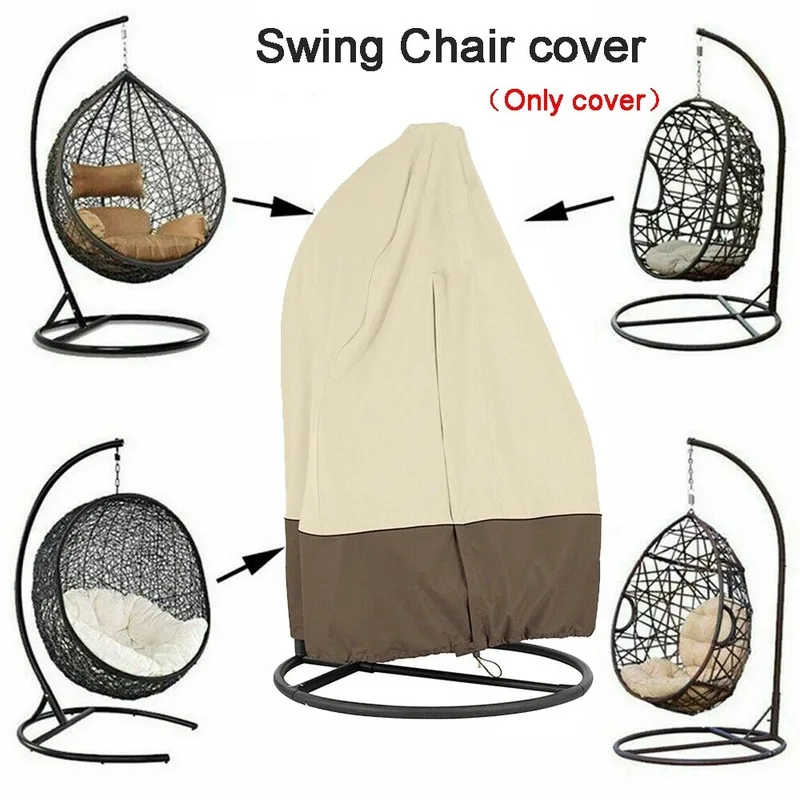 

Swing Hanging Egg Chair Cover Waterproof Dust Proof UV Protect Garden Furniture Rain Protection Cover 190x115cm