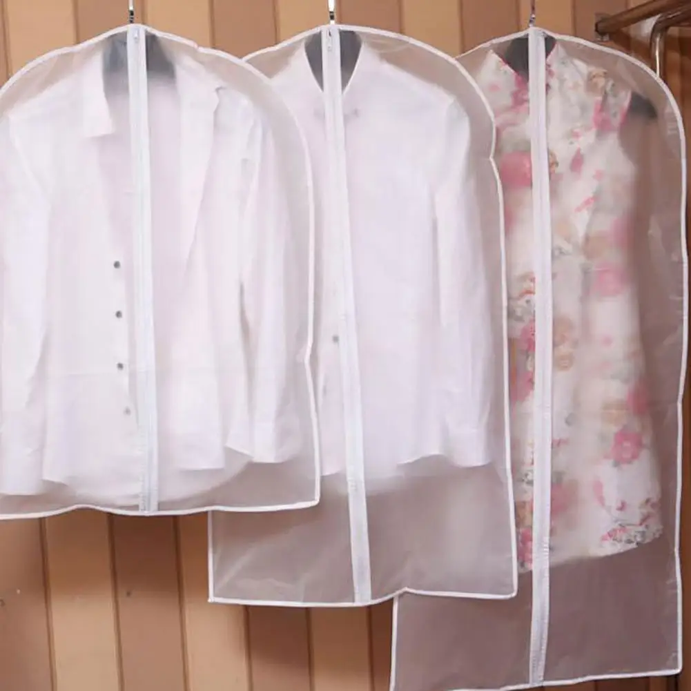 Transparent Clothing Covers Garment Suit Dress Jacket Clothes Coat Dustproof Cover Protector Travel Bag Dust Cover Hanging Bag