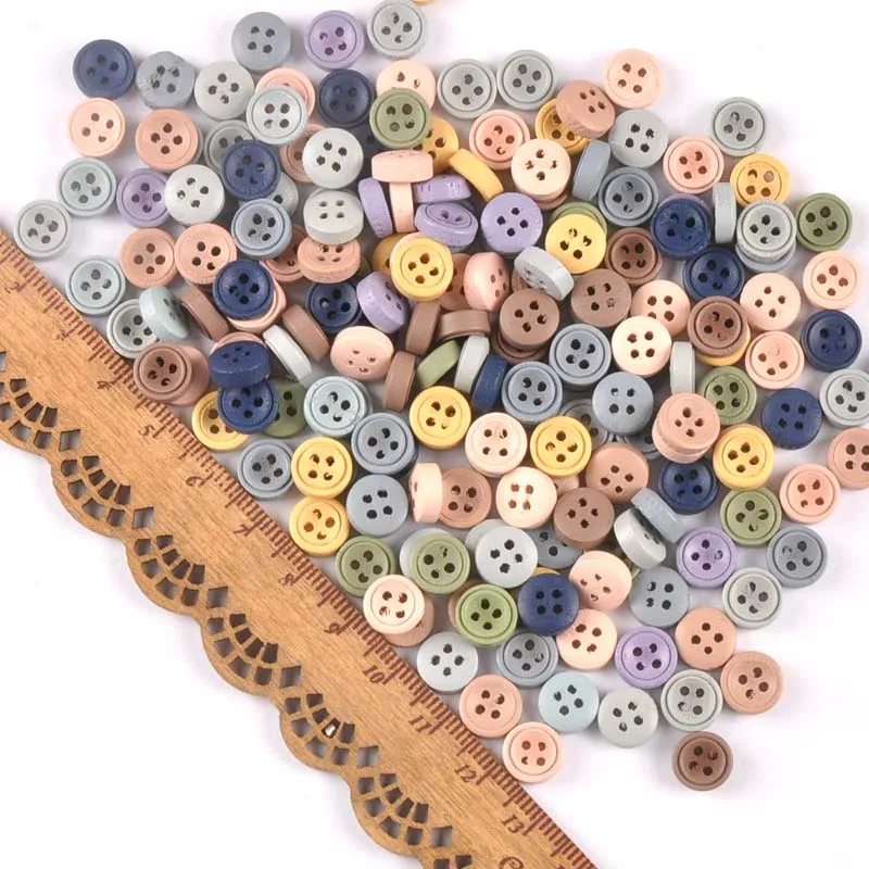 100pcs 9mm/10mm bottoni decorativi in legno misto per cucire abbigliamento Scrapbooking artigianato decorazioni per la casa MT2519