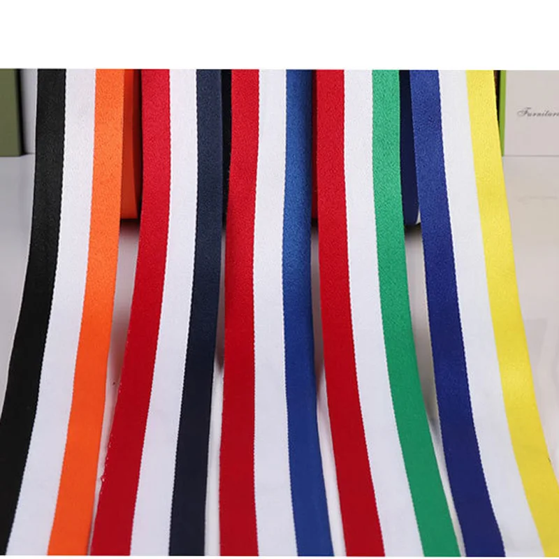 5M Red White Blue Orange Green Webbing Strap10mm-30mm width Webbing Tape Lace Ribbon Gift Wrapping Decoration DIY Medals Strap