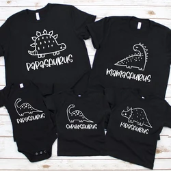 Mama Saurus Shirt Dinosaur Family Tshirt Papasaurus Babysaurus Custom Dinosaur Matching Clothes Baby Girl Outfit 7-12m