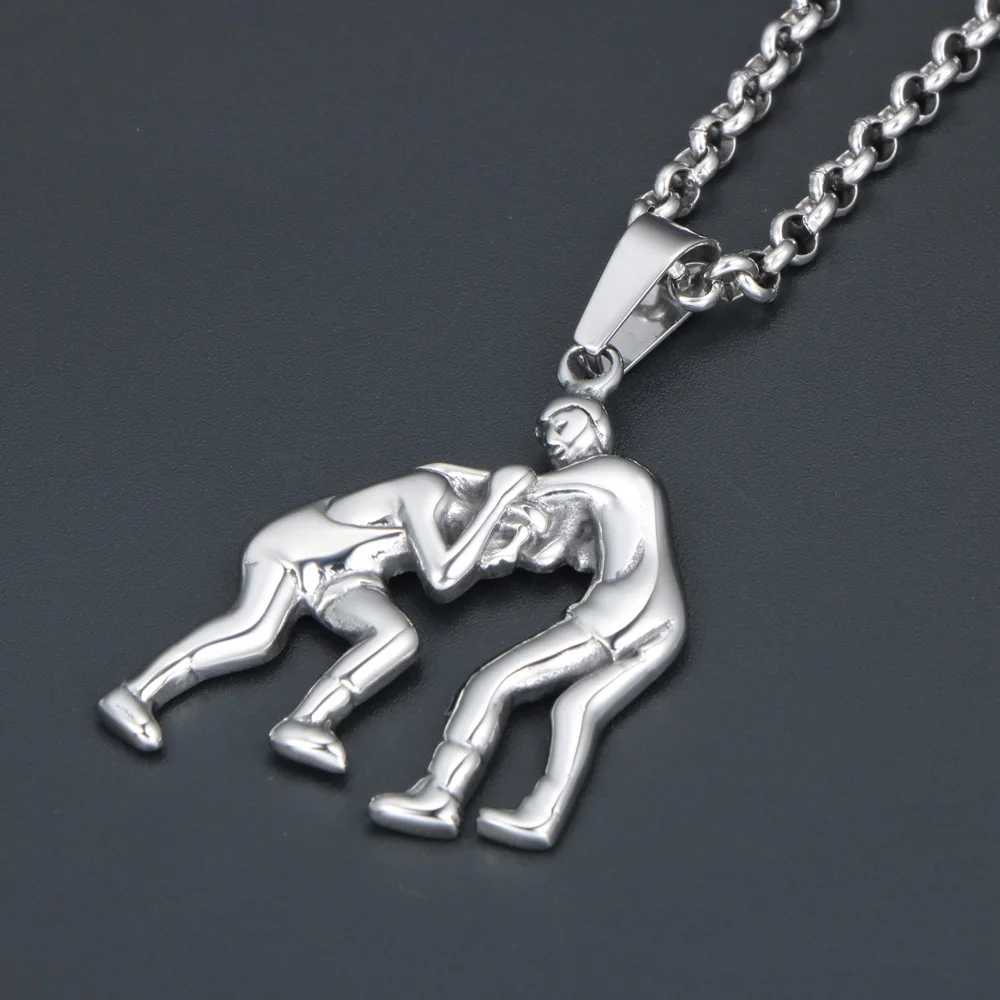 Titanium Steel Necklace Gym Accessories Free Fight Pendant Character Sports Necklace