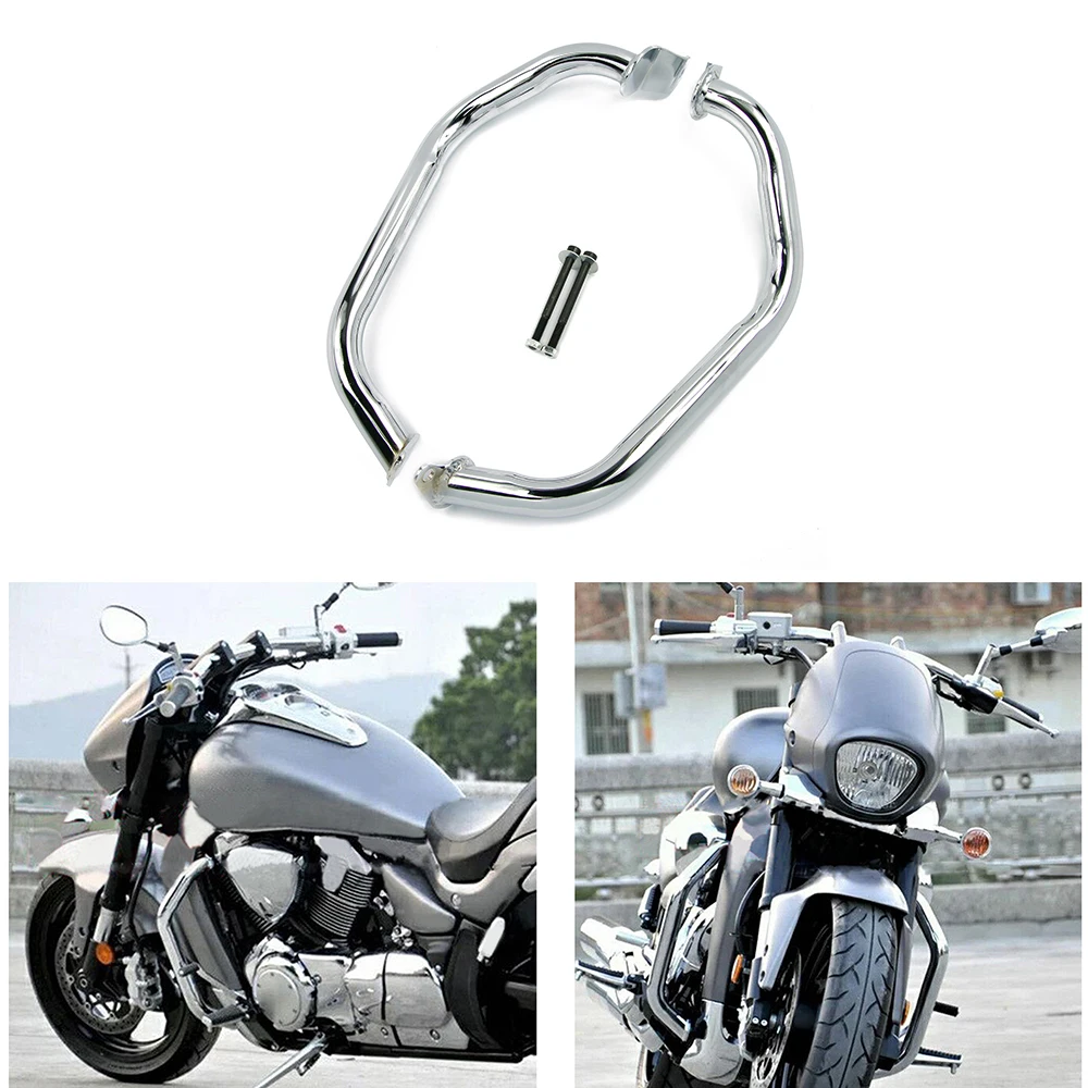 Motorcycle Highway Engine Guard Bumper Stunt Cage Crash Bars Protector For SUZUKI BOULEVARD Intruder M800R M109R VZR1800 06-23