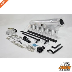 JKVK RACING Billet Intake Manifold For RB26 RB26det R32 R33 R34 SKY line GT-R Intake Manifold Kits With 90MM THROTTLE BODY