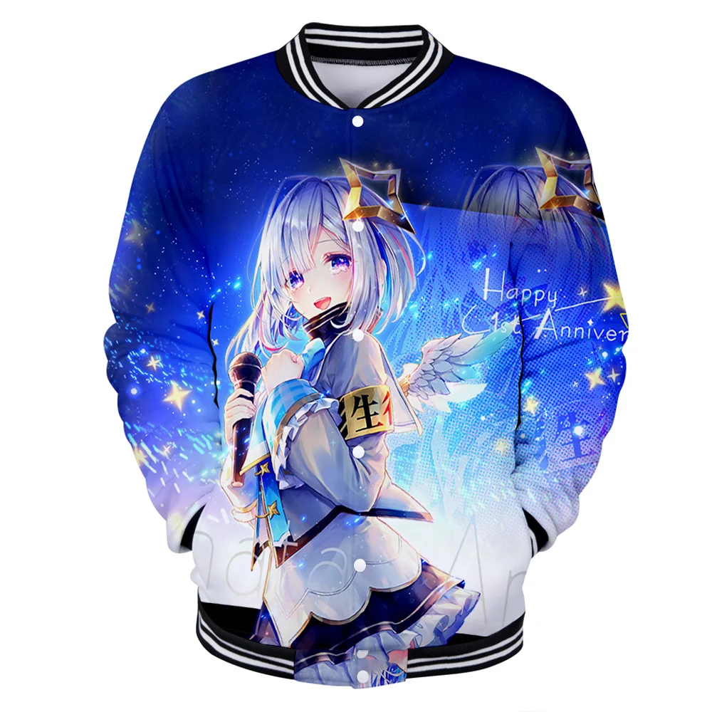 

HOLOLIVE VTuber Amane Kanata 3D autumn winter Holiday Men/Women casualStreetwear Baseball Uniform Streetwear Kawaii Style