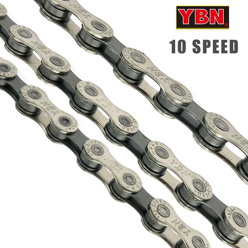 YBN S10.93  Nickel Plated 116 Link 10 Speed Chain For Shimamo SRAM MTB Bike Road Bicycle Chains