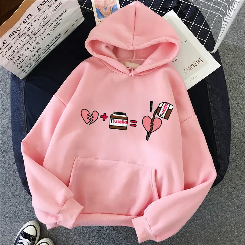 

Kawaii Print Women's Hooded Pullover Casual Top Women's Hoodie Autumn and Winter Harajuku Women's Sweatshirt