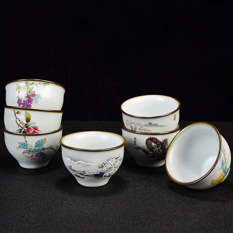 

Ceramic Vintage Tea Cup Flower Design White Retro Small Tea Cup Porcelain Cup Tea Ceremony Tazze Da Tea Tea Cup Set