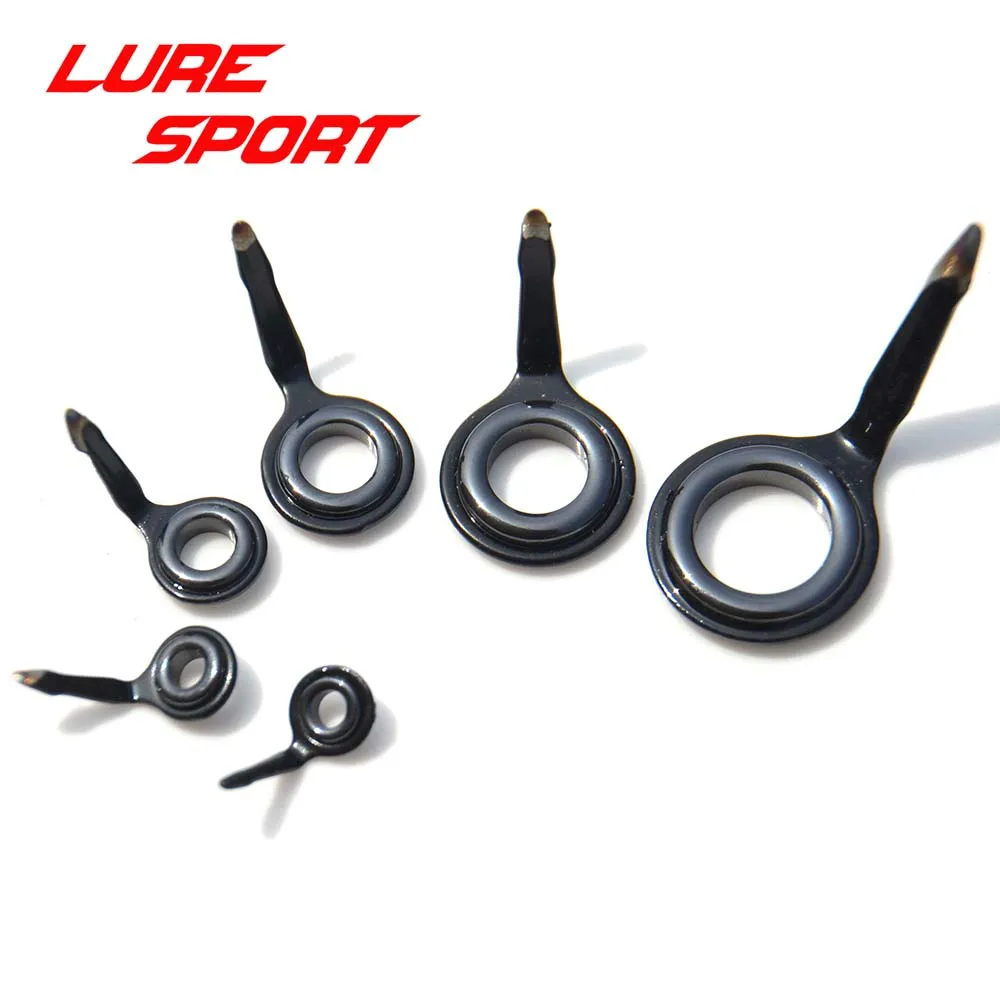 LureSport 50pcs BMK Black Frame Black Ring minicro guide supper sensitive Fishing Rod Building component Repair DIY Accessory