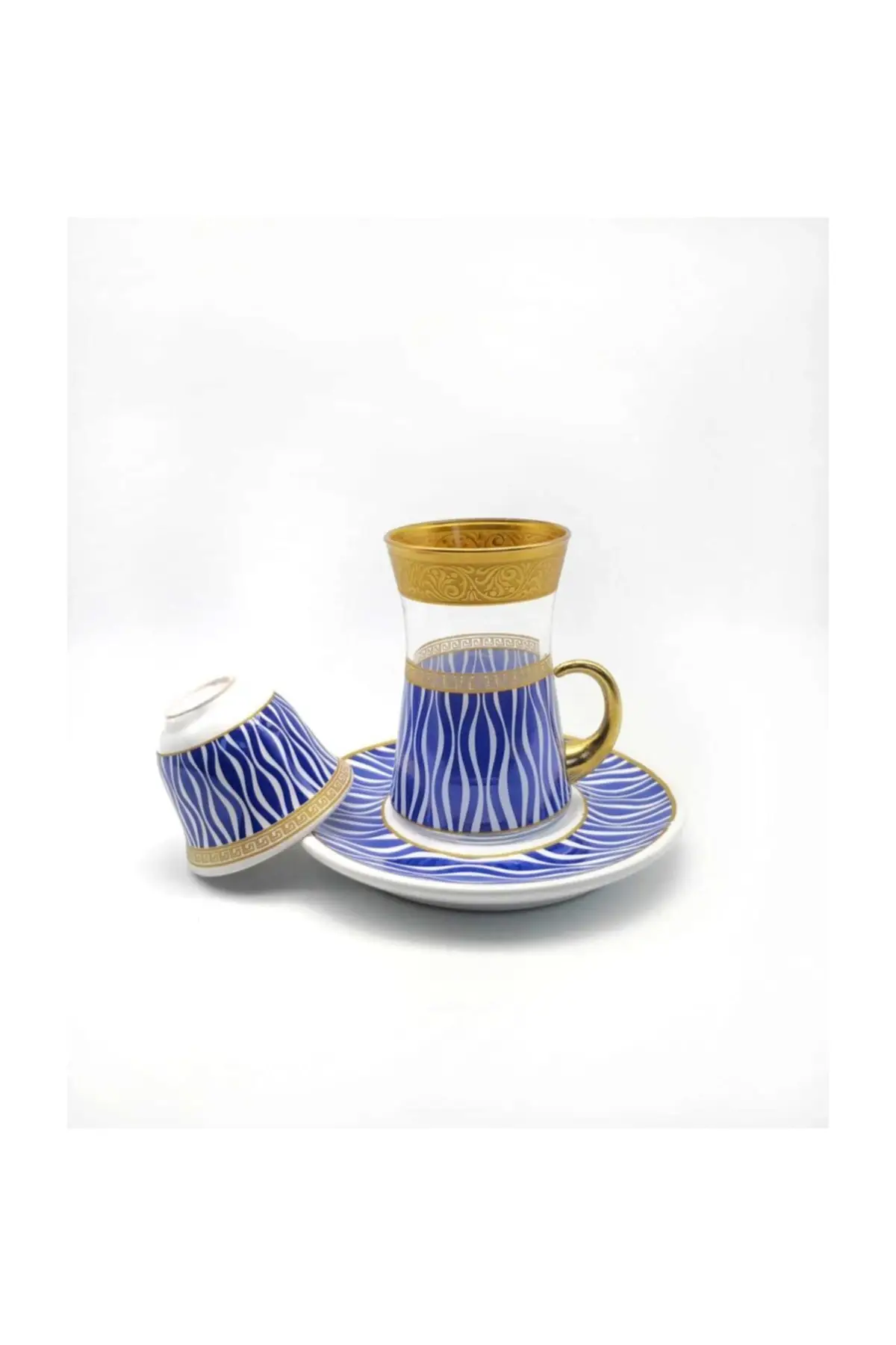 

Uras 18 Piece 6 Personality Pattern Tea Team English Tea Cup Glass Cup