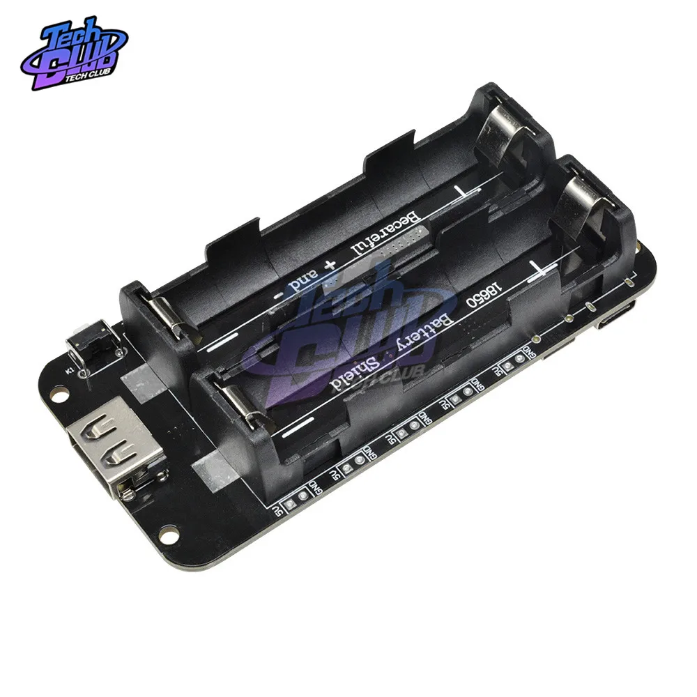 Batteria al litio a doppia tensione 18650 a due schermi V8 modulo scheda di espansione banca di alimentazione Mobile 5V/3A 3V/1A Micro USB per Arduino