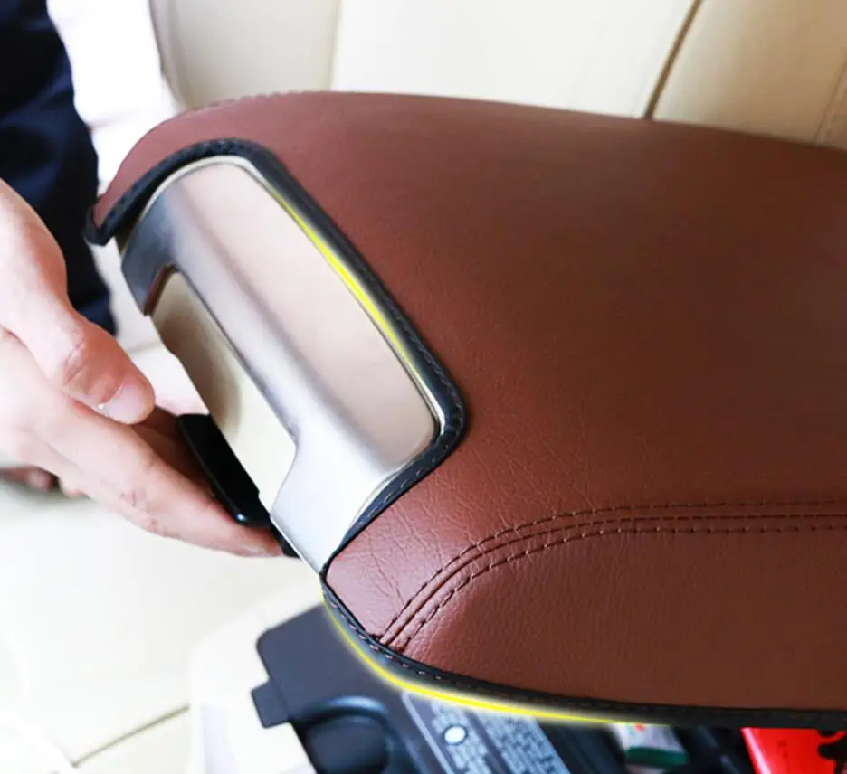 Microfibre Leather Center Armrest Box Case Cover For Toyota Land Cruiser 200 LC200 2008 2009 2010 2011 2012 -2019 Car Interior