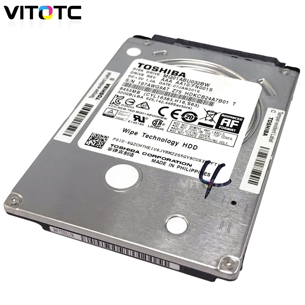 Used 320GB Wipe Technology HDD For Toshiba Copier Machine With Encryption Hard DISK DRIVE GO-00732000 MQ01ABU032W 032BW