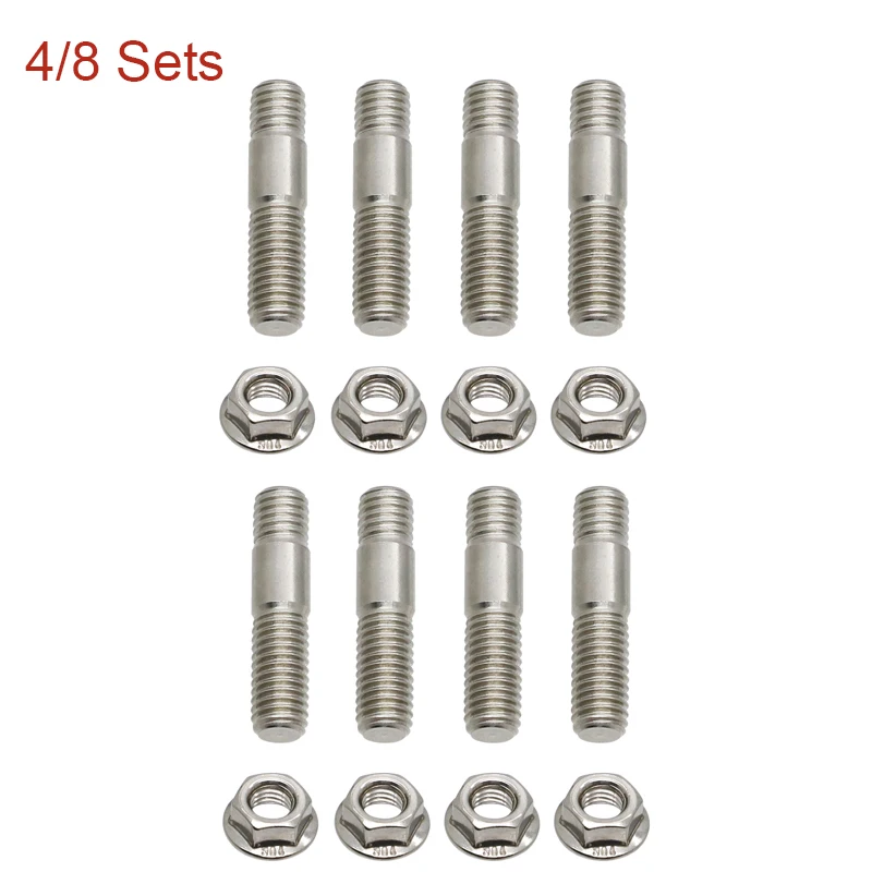 Exhaust Manifold Stud Serrated Nuts Bolts Screw M8*35 For Yamaha Fazer VMAX Suzuki Bandit Honda Kawasaki Ninja ZX-14R ZX-6R ZX6R