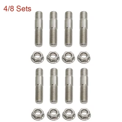 Exhaust Manifold Stud Serrated Nuts Bolts Screw M8*35 For Yamaha Fazer VMAX Suzuki Bandit Honda Kawasaki Ninja ZX-14R ZX-6R ZX6R