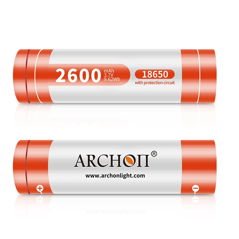 ARCHON-batería de litio 2600 para linterna, cargador original de 18650 mAh, 3,7 v, enchufe USB 18650 para ue y ee. Uu.