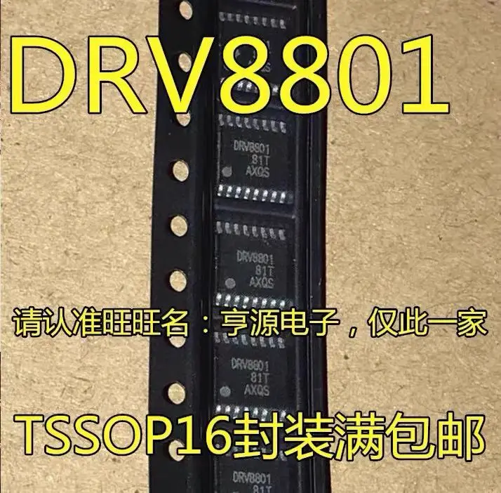 10 TSSOP-16 DRV8801 DRV8801PWPR pçs/lote original Novo driver de motor de passo