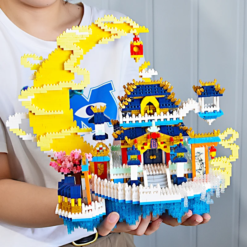 

MOC 4898pcs Creative Mythological Architecture Micro Daimond Blocks Moon Palace Building Bricks Toys Assemble Nanobricks gifts