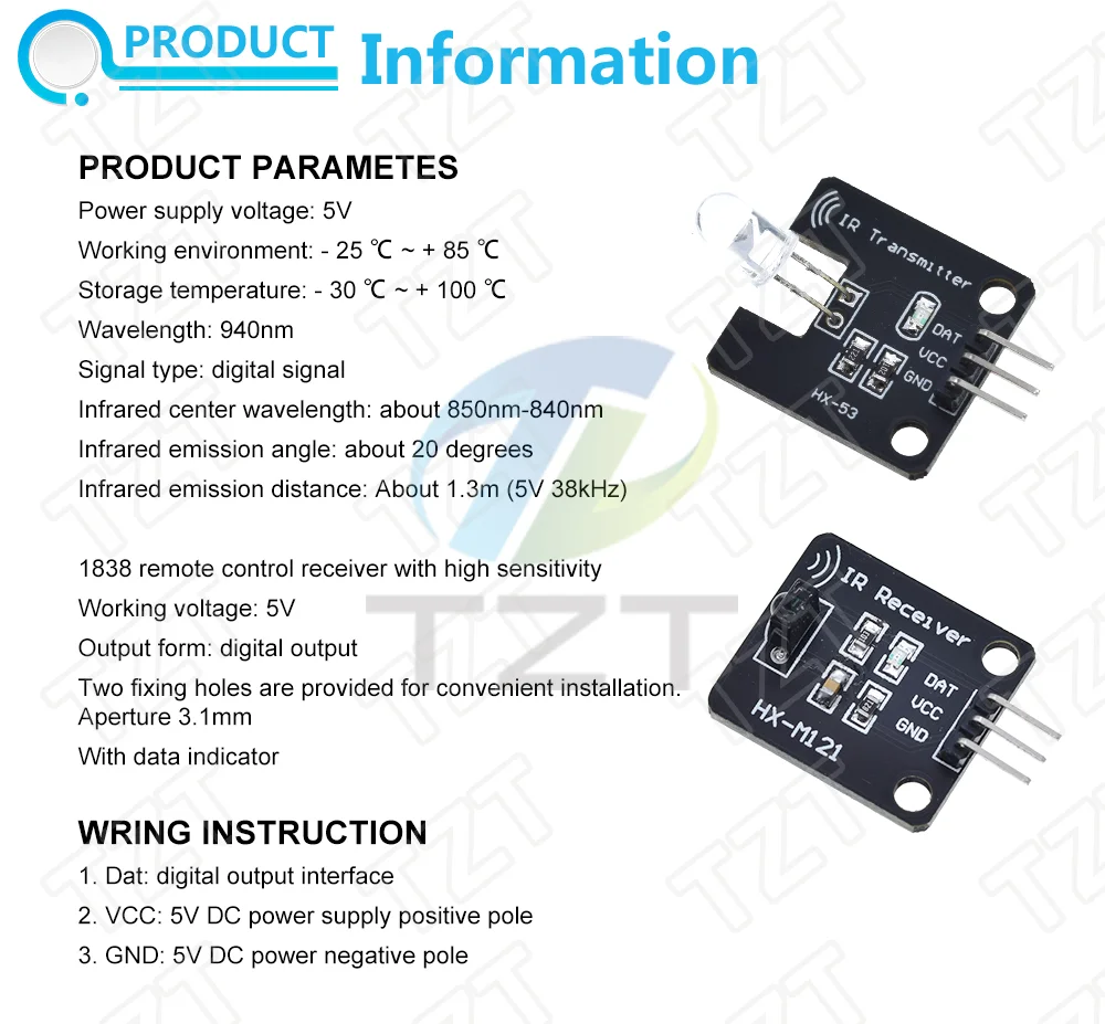 1/3Set IR Infrarot Sender Modul Ir Digital 38khz Infrarot Empfänger Sensor Modul Mit Fernbedienung für Arduino DIY KIT – Detail 1