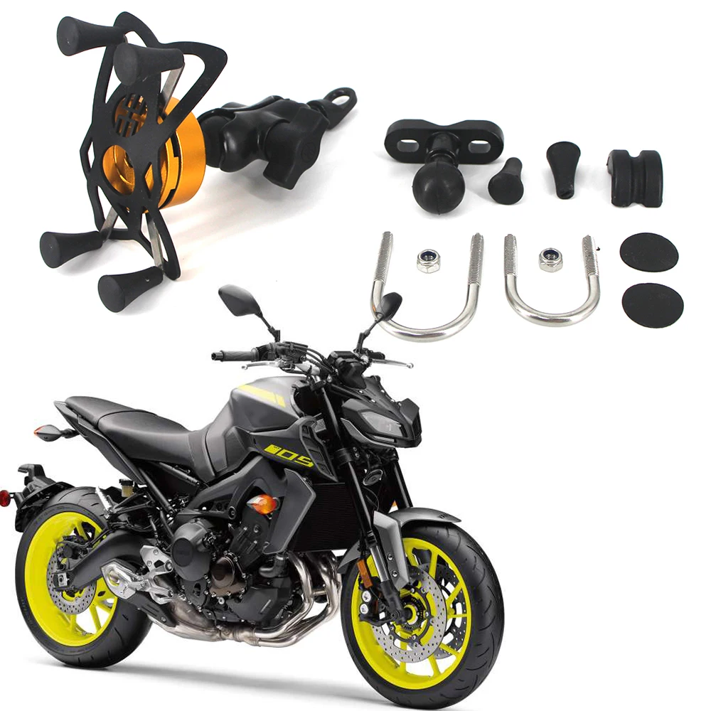 

Держатель телефона для мотоцикла, для Yamaha MT07, MT09, MT-07, 09, с поворотом на 360 °, регулируемый, для iPhone 11 Pro Max