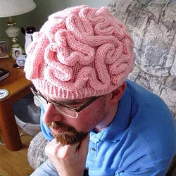 Chapeau d'hiver au crochet pour adulte, chapeau Cool Cerebrum Beanie Hand, personnalité du cerveau, casquette pour femme, haute qualité, 2020