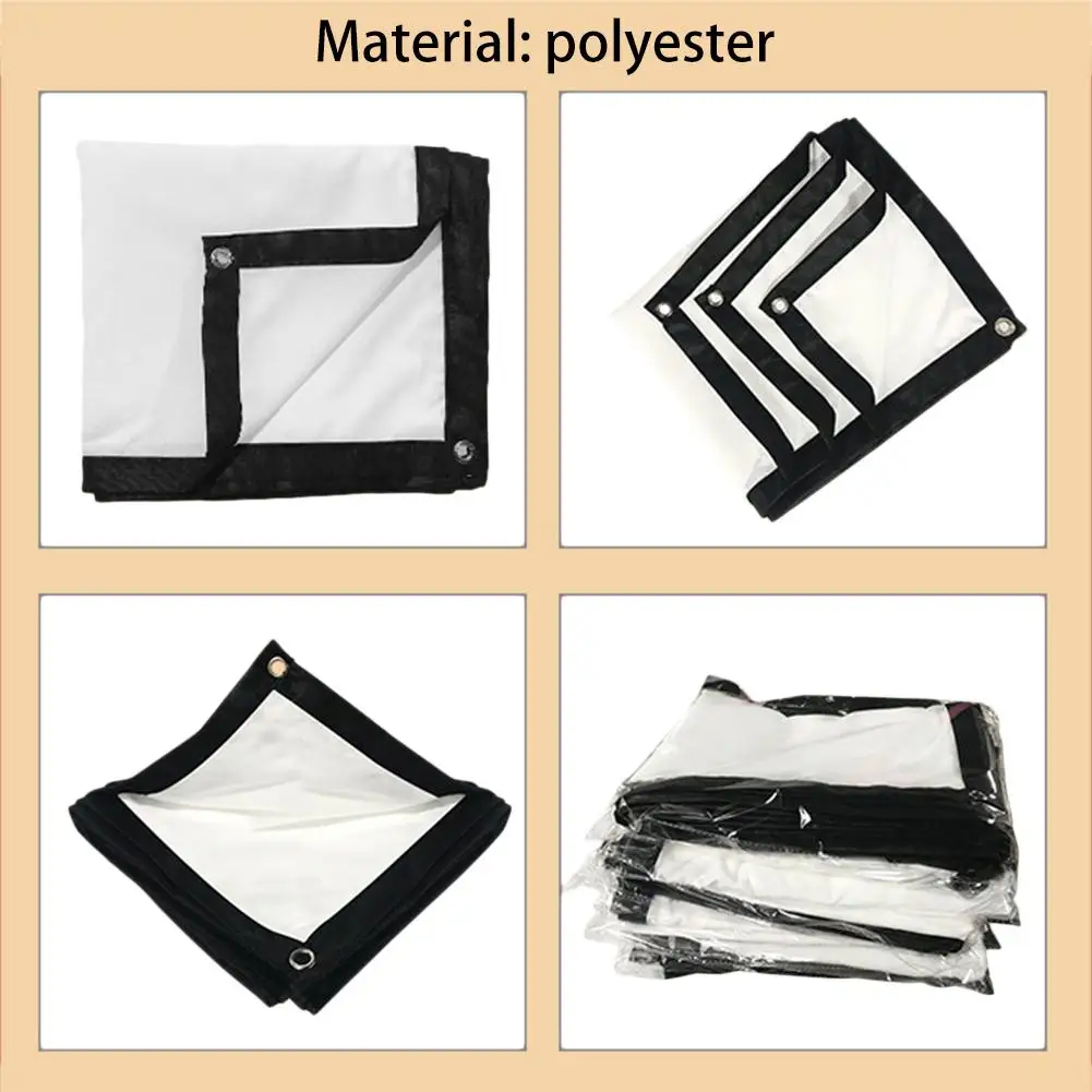 Pantalla de proyección portátil para cine en casa, 4K, Ultra HD, resistente a la luz, 4:3