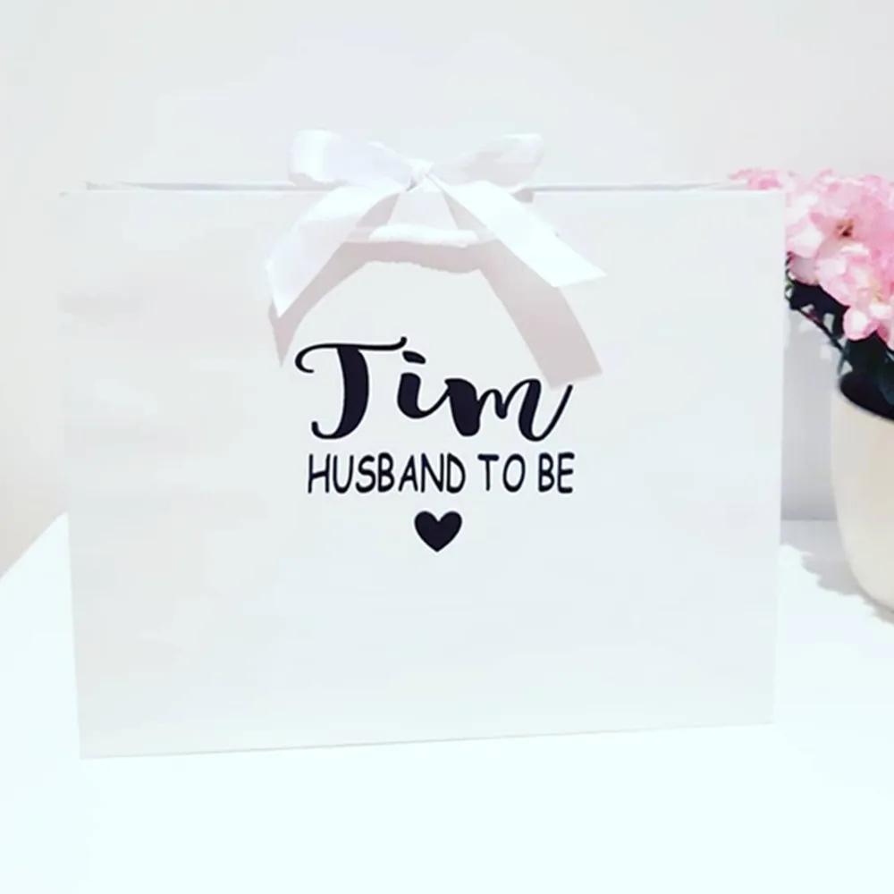 personalized  Groom to be gift bag, to my bride  gift bag, groom gifts from the bride, cutom wedding gift bag from the bride,