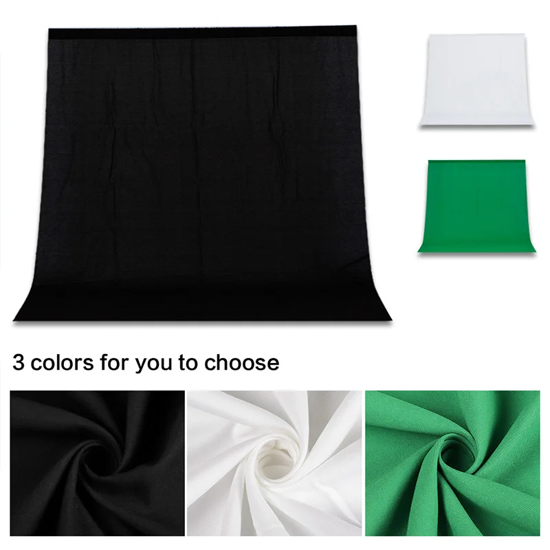 SH 1.6Mx2M/3M Green Background Cloth Cotton Textile Fabric White Screen Chroma Key For Photo Studio Photograph Shooting