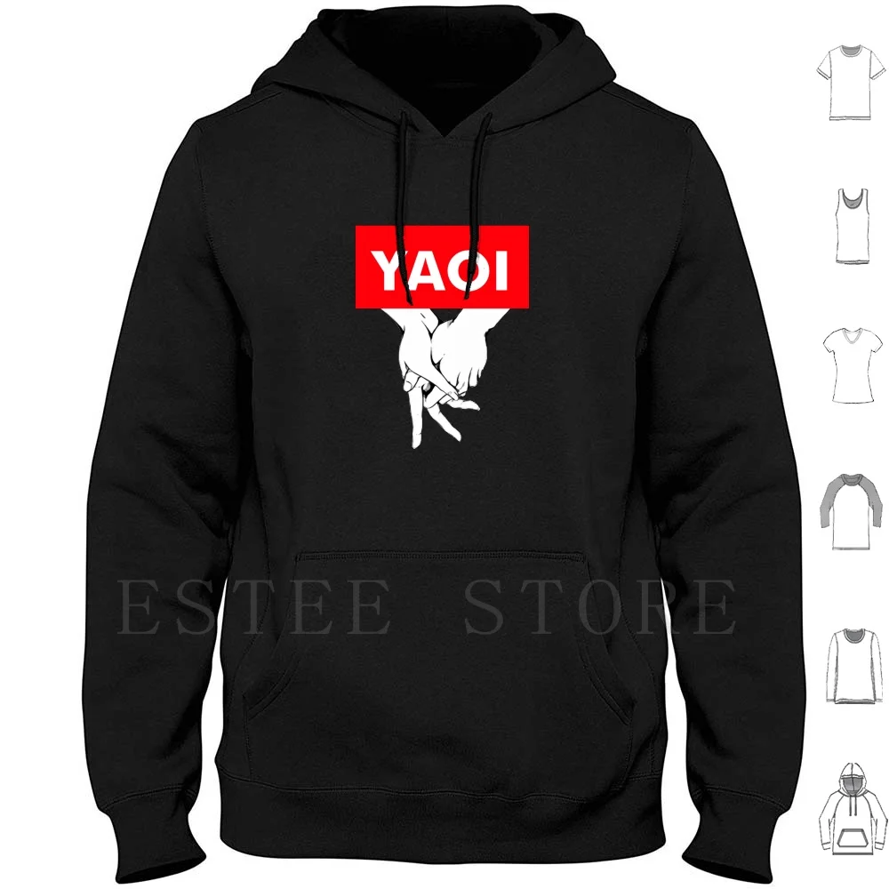 Yaoi Hands Kink Edit Hoodie Long Sleeve Yaoi Hentai Stud Guy Hot Funny Anime Manga Man Cute Fun Cool Shounen Doujinshi