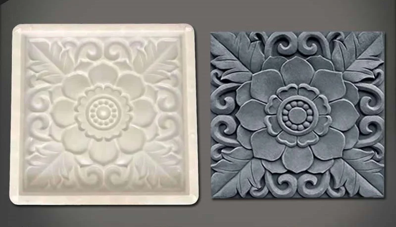 In Chinese Antique Style Brick Carving Plastic Mold Courtyard Decoration Paving Floor Tile Shadow Wall Cement Relief Template