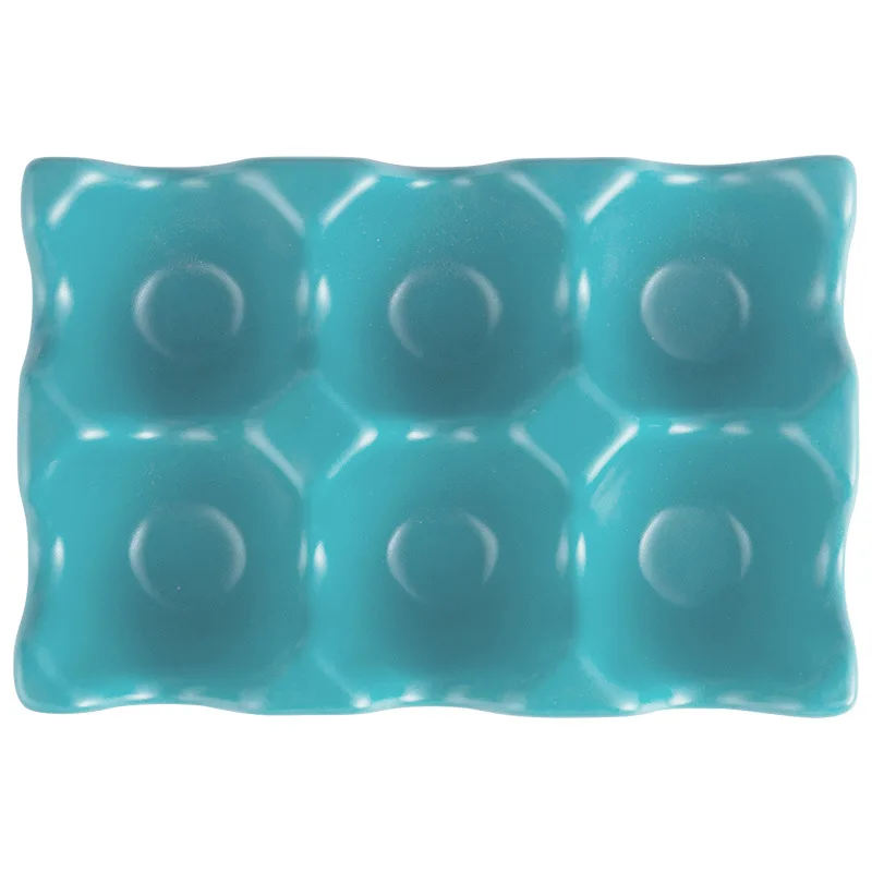 Creative kitchen products egg lattice egg rack household ceramic tableware egg tray