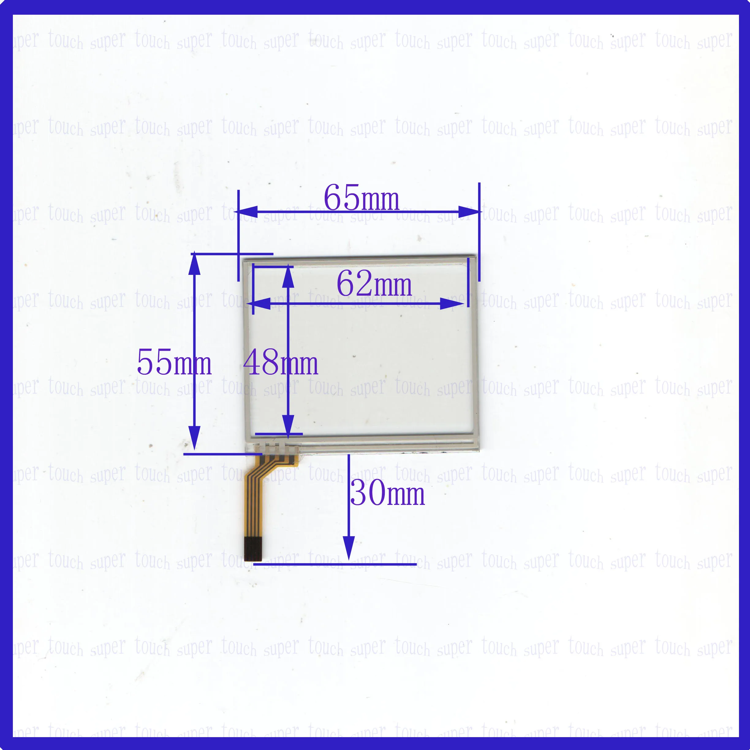 ZhiYuSun 65mm*55mm  this is compatible  NEW 3inch 4 line For CarDVD touch screen  65*55MM panel for HSD062IDW1 display