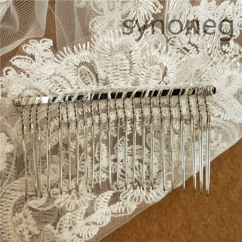 New Arrival  3m Cathedral Wedding Veils Long Bridal Veil 2019 One Layer White Ivory Lace Bride Veils Wedding Accessories