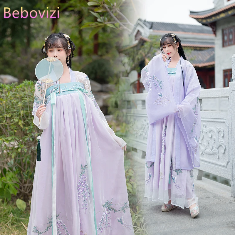 

Purple Traditional Chinese Clothing Full Chest Waist Skirt Elegant Costume Hanfu Robe Fairy Dress Carnival Outfits for Women