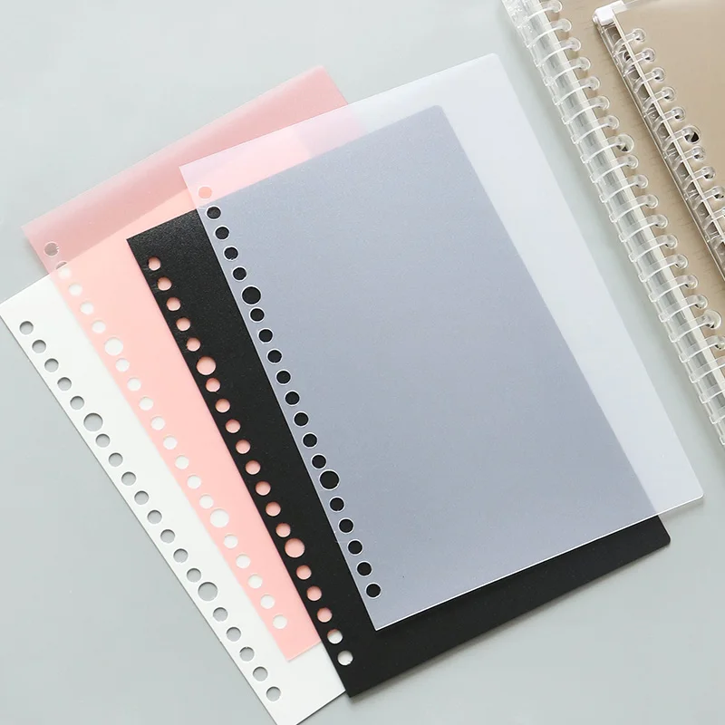 A5/B5 20/26 Hole Binder Circle PP Matte Loose-leaf Cover Index Divider Separator Notebook Accessory Stationery Helpful