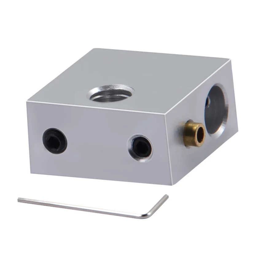 Aluminum Heated Block with M6 M3 Thread Print Head Hot End Heating Block Specialized for MK7 MK8 3D Printer Extruder Parts