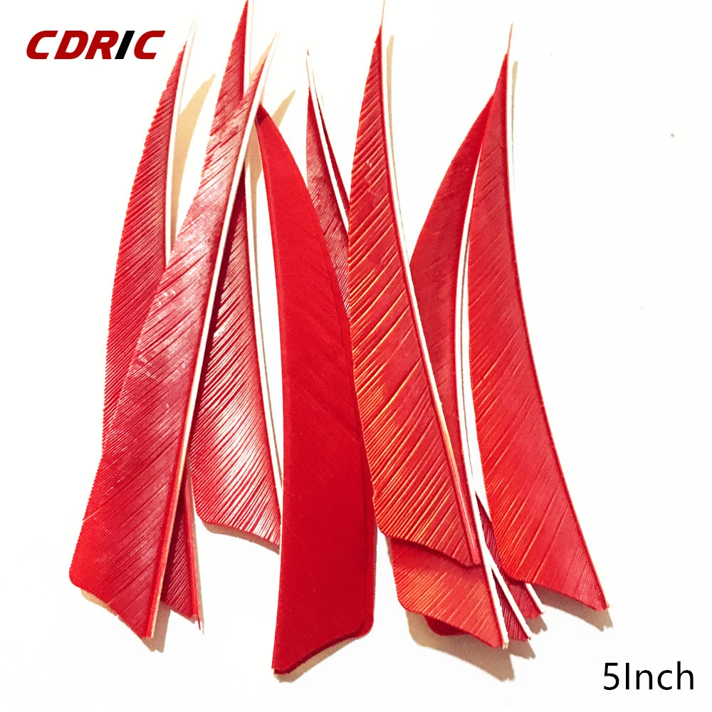 50 Pcs 5 นิ้ว 9 สี SHIELD ตุรกี Feathers Arrow Feather Fletching สำหรับไม้และไม้ไผ่ลูกศรสำหรับยิงธนูการล่าสัตว์