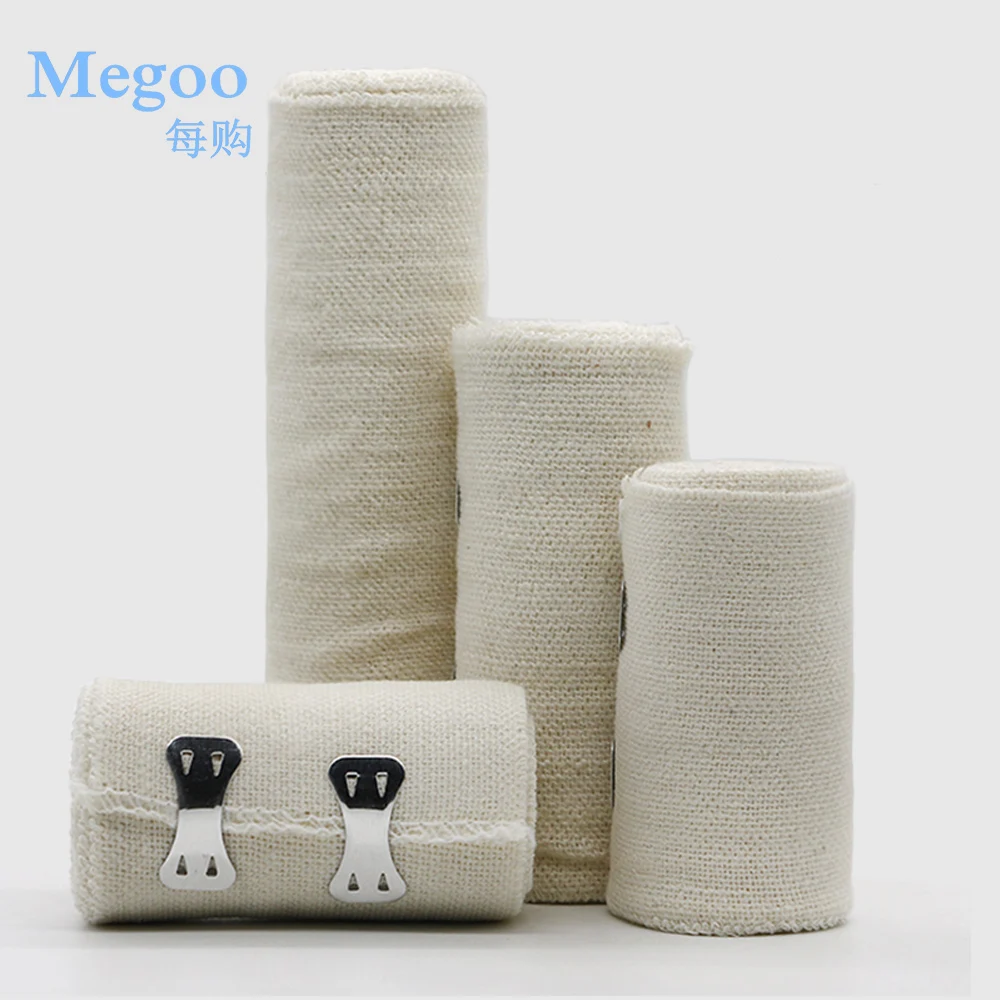 5 Rolls 7.5/10/15cm Non-self-adhesive Cotton Medical Elastic Bandage Hemostatic Wound Dressing Sports Protect Muscle Bandage