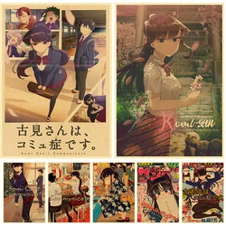 Komyushou Desu Posters Anime Komi Cant Communicate Poster Kraft Paper Vintage Home Room Art Wall Stickers