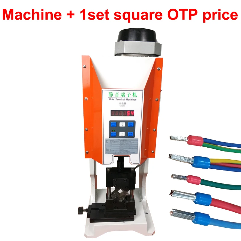 

Mute terminal crimping machine and square quadrilateral OTP mold stamping die terminal Applicator Press with 4 Square Mold