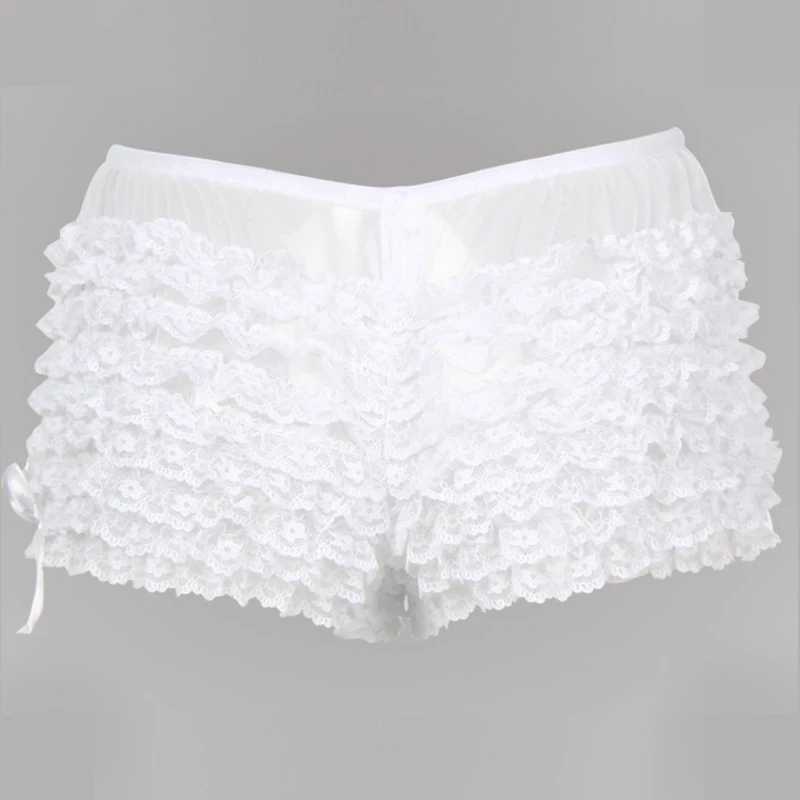 Frilly Knickers Ruffle Panties Women Lace Loose Bloomers Shorts Underwear Dance