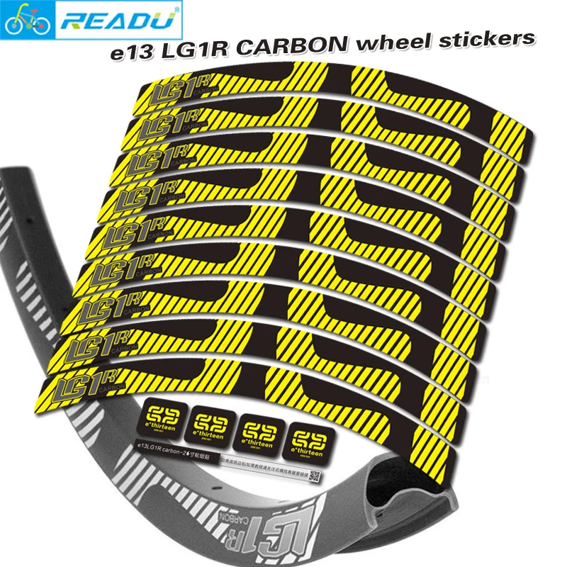 Applicable e13 LG1R CARBON mountain wheel ring sticker e13 mountain carbon rim sticker applique color MTB rim decals