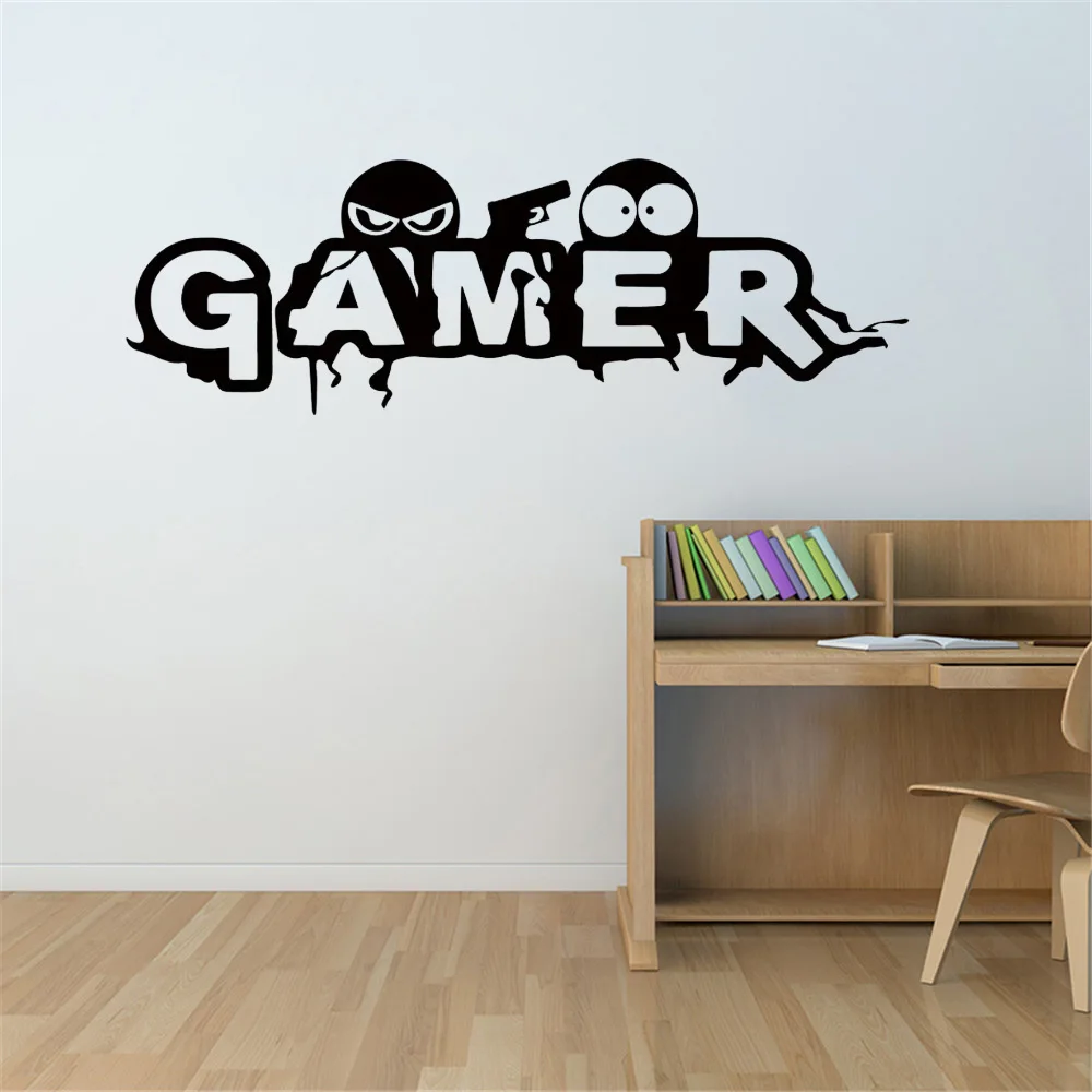 Creative Gamer Wall Sticker for boy Children's room decoration Mural Art Decals wallpaper Cartoon Game room stickers