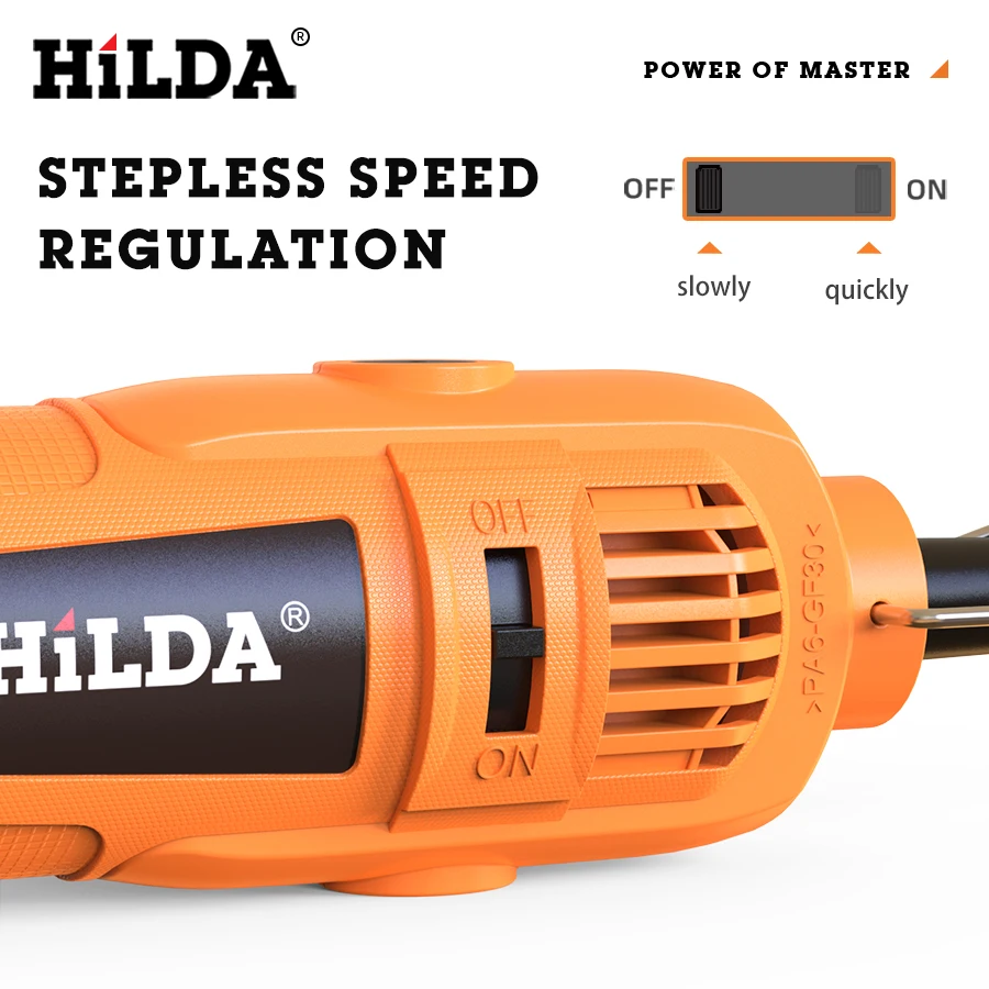 HILDA Electric Mini Drill Grinder Engraving Pen Mini Drill Electric Rotary Tool Grinding Machine Accessories