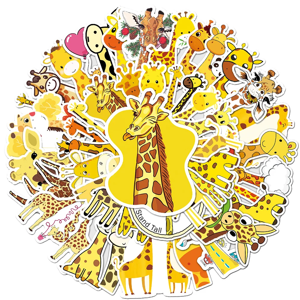 10/30/50PCS Cartoon Cute Mix Giraffe Graffiti Stickers Car Guitar Motorcycle Suitcase Classic Toy Decal Sticker For Kid Gifts