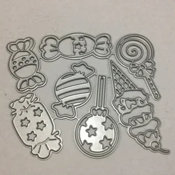 Candy Frame Set Metal Cutting Dies Lollipop Die Cut Stencil Scrapbooking Embossing 2024 New Christmas Craft Stamps And Dies