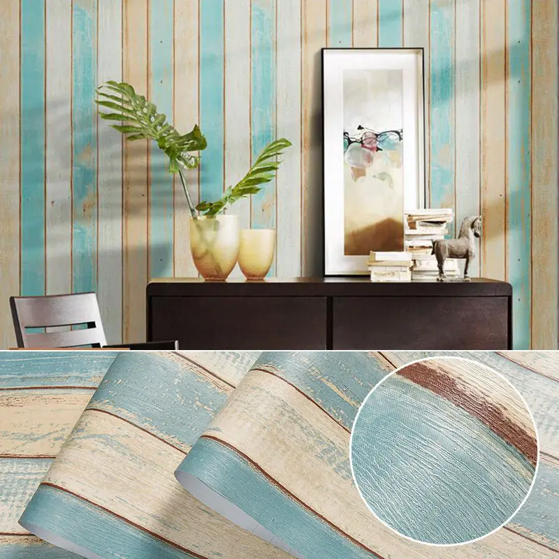 Wood Pattern Wall Sticker Waterproof Self Adhesive Wallpapers PVC Contact Paper Bedroom Wardrobe Sticker Furniture Home Improved